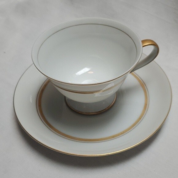 2 Teacups & Saucers Marquise by CLARIDGE - Japan - Vintage hard to find - Picture 3 of 13